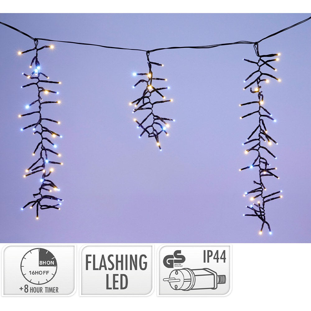 Cortina estalactites, funÃ§Ã£o flash, uso exterior, branco frio e quente, 1032 leds, 7 m_0