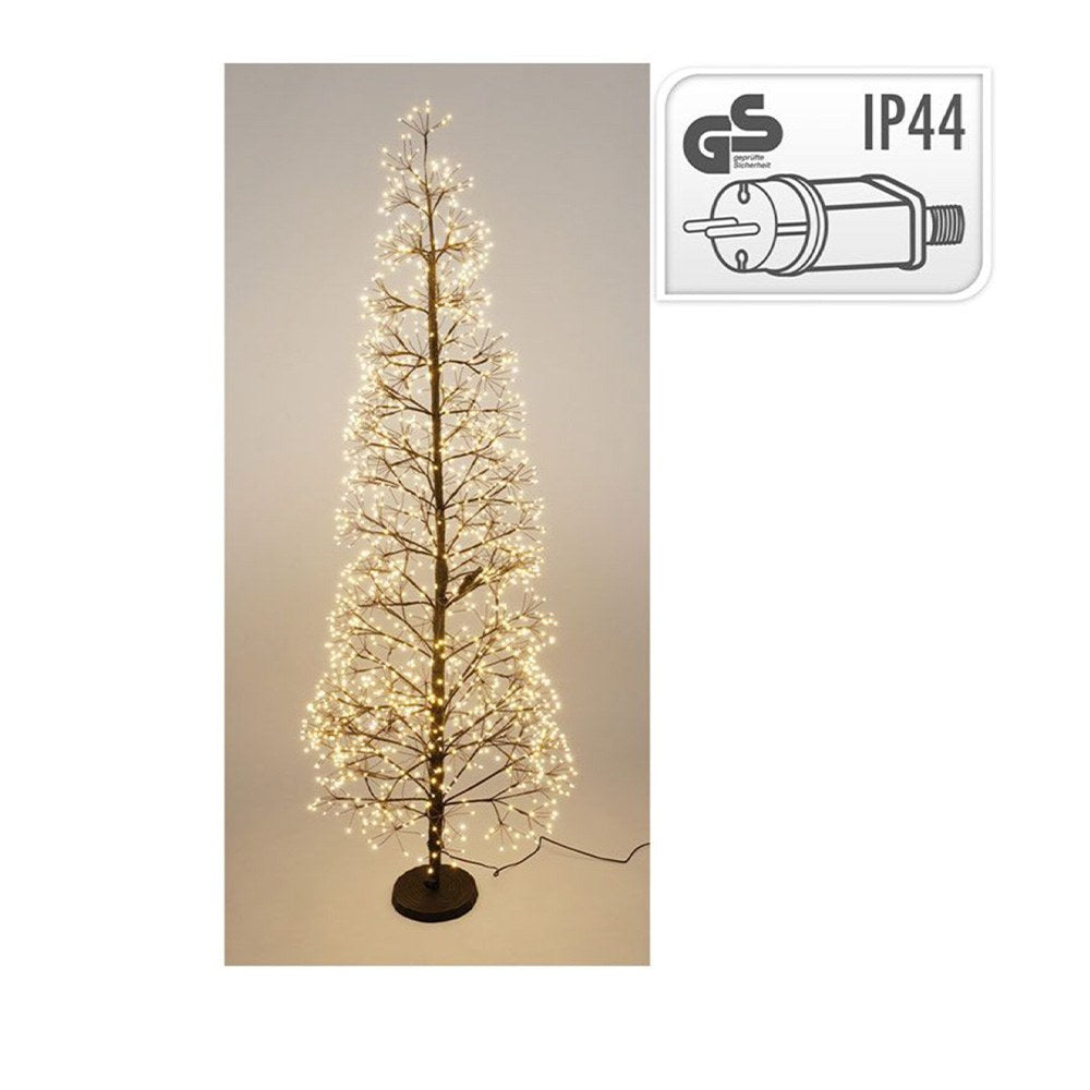 Ãrvore de natal com 1600 luzes led brancas quentes e 1,5 m de altura._0