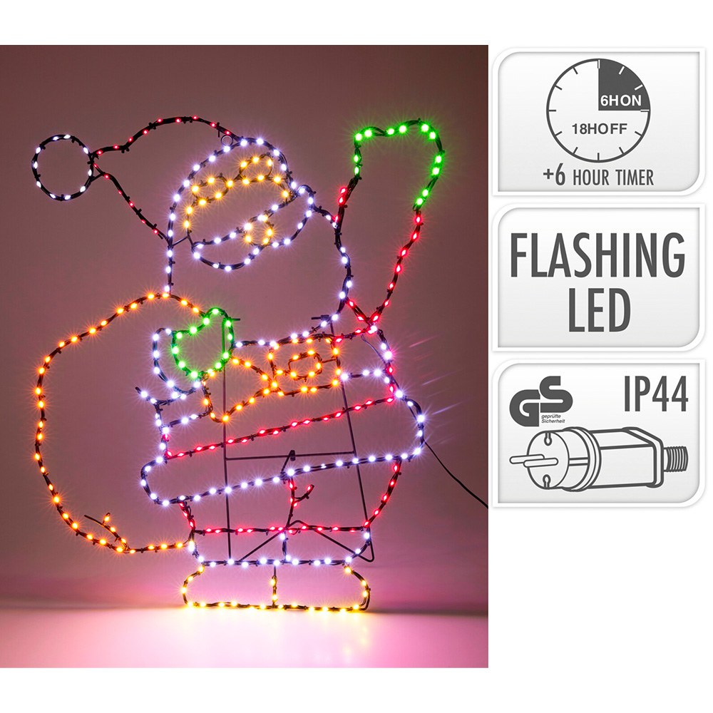 Figura de papai noel em led 321 led 70 cm_0