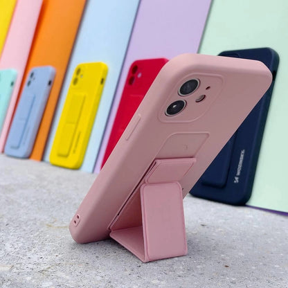 Wozinsky Kickstand Case Silicone Stand Cover for Samsung Galaxy A22 4G Black_8