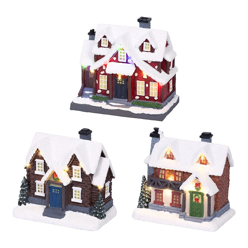 Casa de natal led com luz fixa, vÃ¡rios modelos_0