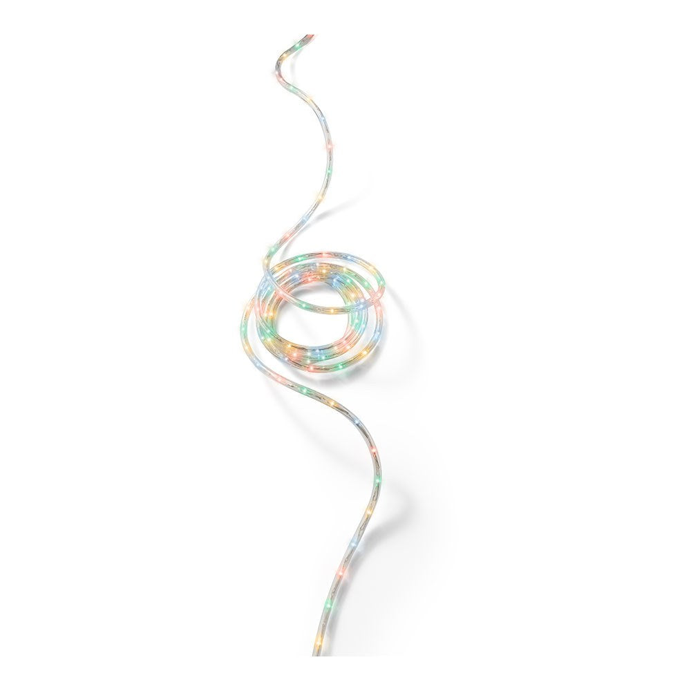 CordÃ£o de luzes led multicoloridas, para uso externo, 216 leds, 8 funÃ§Ãµes, fio prateado, 9 m_0