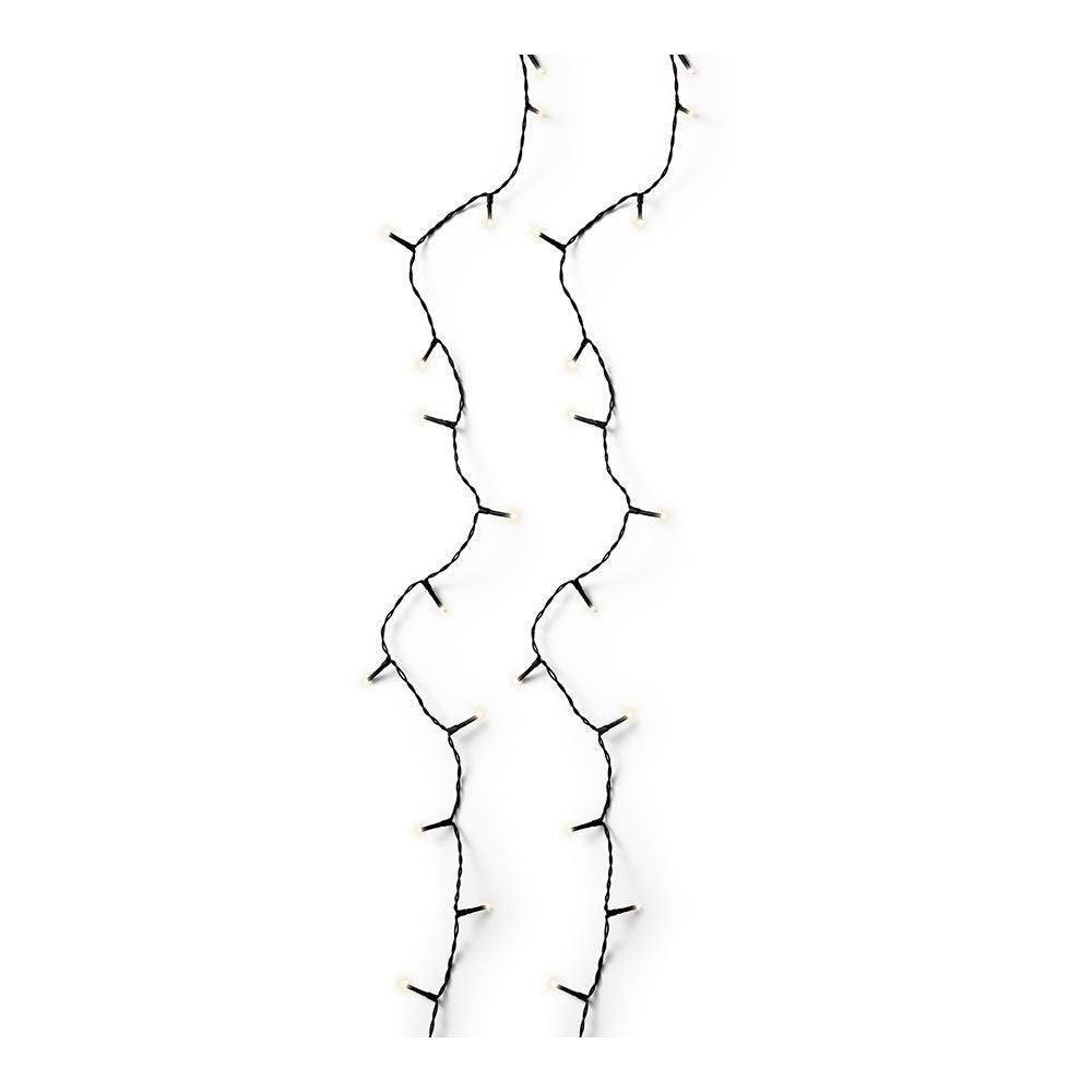CordÃ£o de luzes led multifuncionais para exterior, 8 funÃ§Ãµes, 80 leds, branco quente, cabo preto, 6 m_0