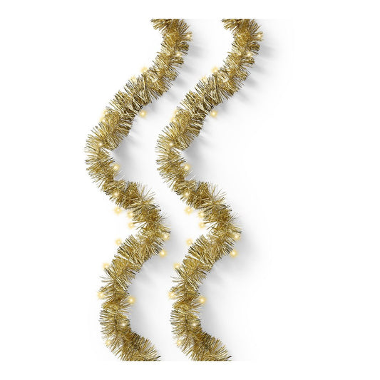 CordÃ£o de luzes led intermitentes para exterior, 8 funÃ§Ãµes, 180 leds, dourado suave, enfeite dourado, cabo transparente, 9 m_0