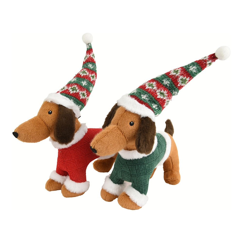 Cachorro de pelÃºcia natalino, cores sortidas 12 x 37 x 31 cm_0