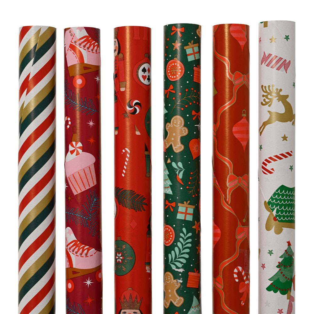 Papel de embrulho natalÃ­cio, 200 x 70 cm, modelos variados_0