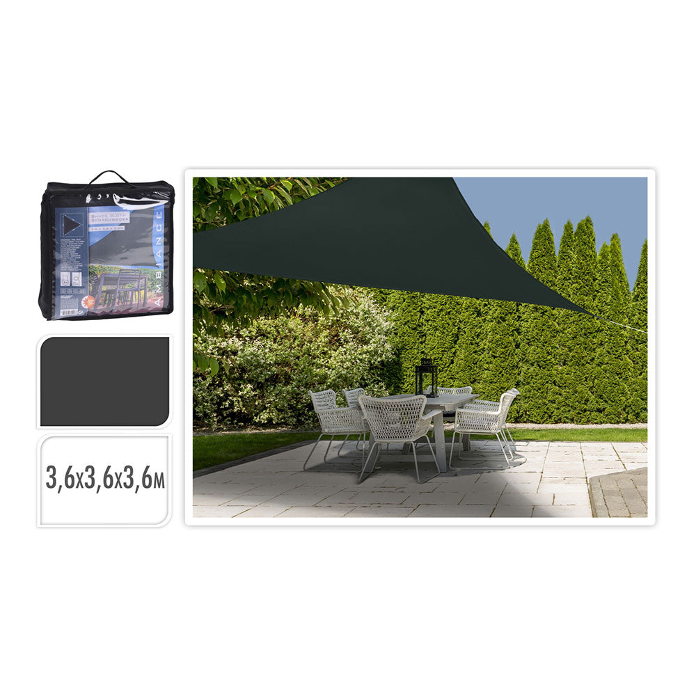 Toldo de tecido triangular cor: cinza escuro 360x360x360cm ambiance_0