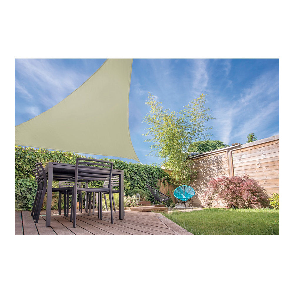 Toldo vela forma triangular cor: areia 3,6x3,6x3,6m ambiance_0