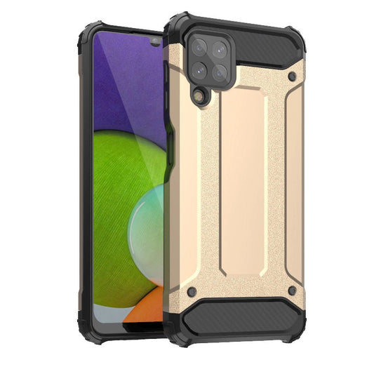 Hybrid Armor Case Tough Rugged Cover for Samsung Galaxy A22 4G golden_0
