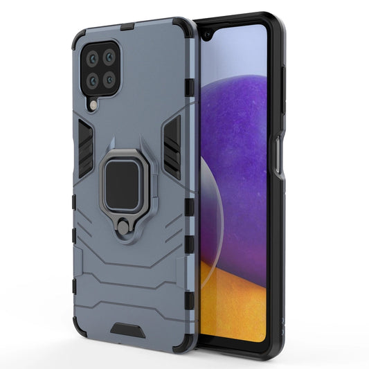 Ring Armor Case Kickstand Tough Rugged Cover for Samsung Galaxy A22 4G blue_0