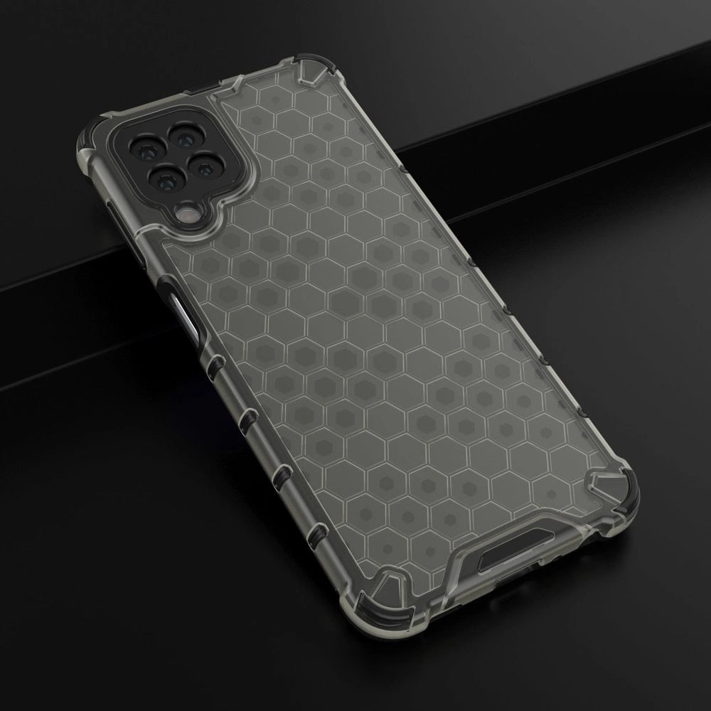 Honeycomb Case armor cover with TPU Bumper for Samsung Galaxy A22 4G black_13