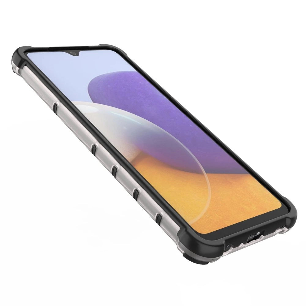 Honeycomb Case armor cover with TPU Bumper for Samsung Galaxy A22 4G transparent_10