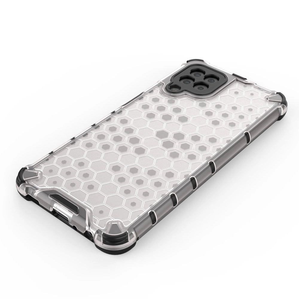 Honeycomb Case armor cover with TPU Bumper for Samsung Galaxy A22 4G transparent_4