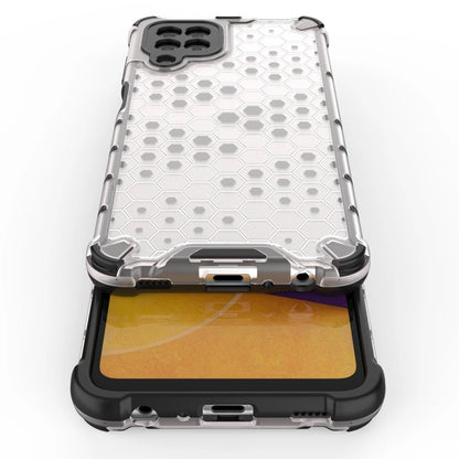 Honeycomb Case armor cover with TPU Bumper for Samsung Galaxy A22 4G transparent_9