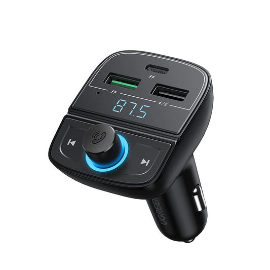 Ugreen FM Transmitter Bluetooth 5.0 MP3 car charger 3x USB TF micro SD 4.8 A black (CD229)_0