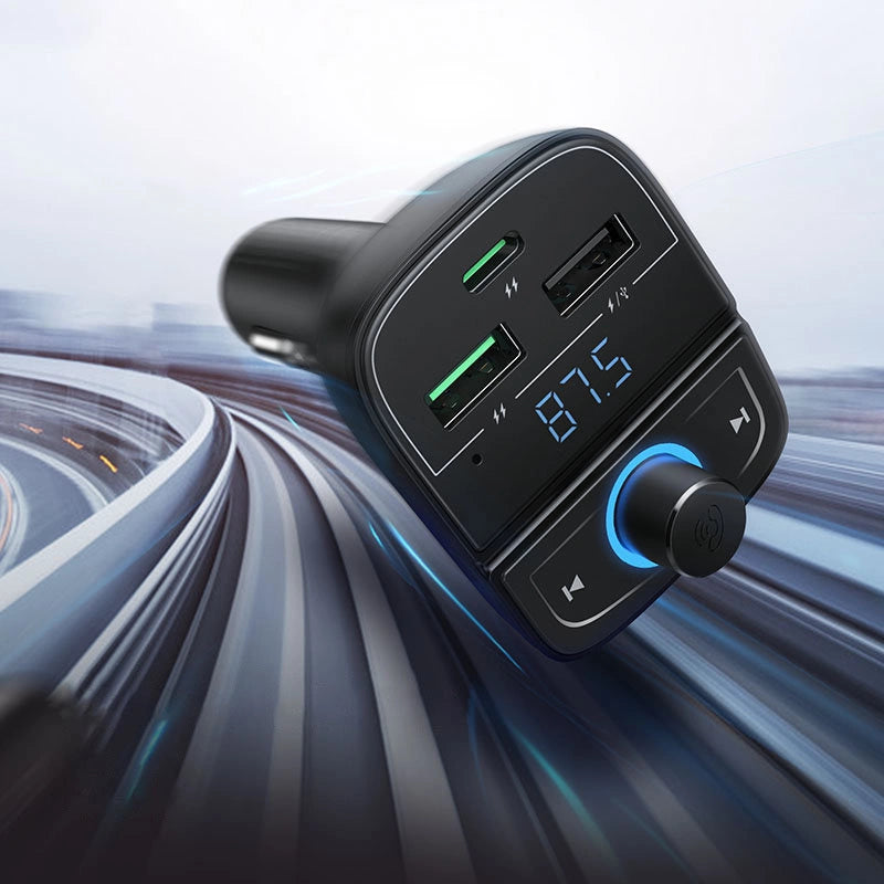Ugreen FM Transmitter Bluetooth 5.0 MP3 car charger 3x USB TF micro SD 4.8 A black (CD229)_1