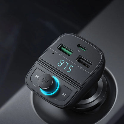 Ugreen FM Transmitter Bluetooth 5.0 MP3 car charger 3x USB TF micro SD 4.8 A black (CD229)_2