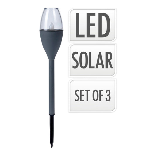Kit 3 estacas solares cor cinzento_0