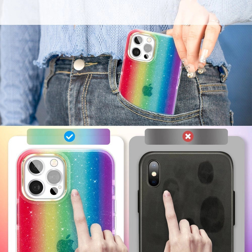 Kingxbar Ombre Case Back Cover for iPhone 12 Pro Max multicolour_2