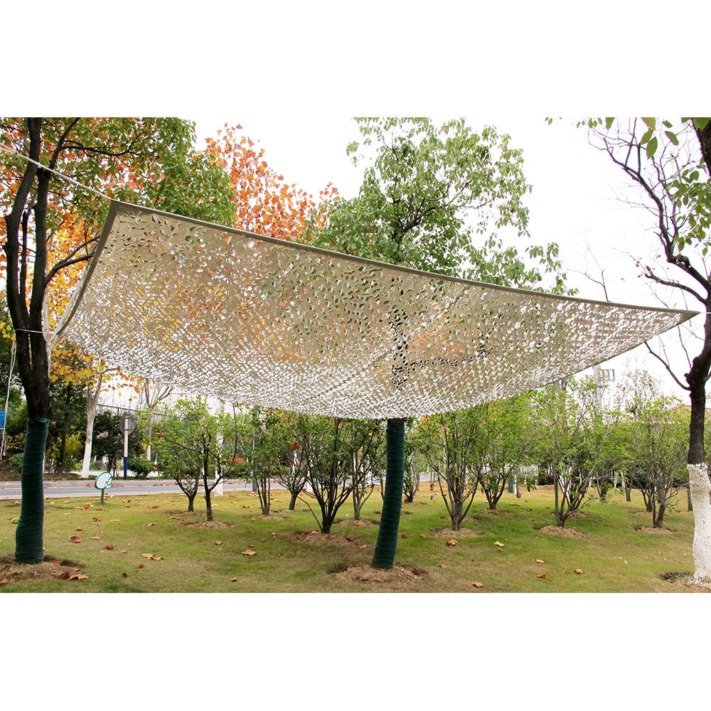 Toldo de camuflagem reversÃ­vel cinza / branco 3 x 4 m_0