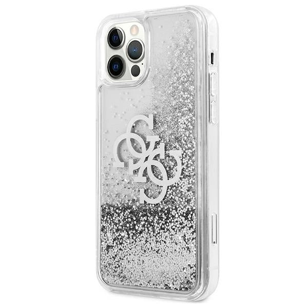 Guess GUHCP12LLG4GSI iPhone 12 Pro Max 6.7" silver/silver hardcase 4G Big Liquid Glitter_1