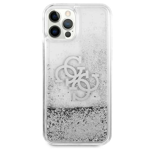 Guess GUHCP12LLG4GSI iPhone 12 Pro Max 6.7" silver/silver hardcase 4G Big Liquid Glitter_2