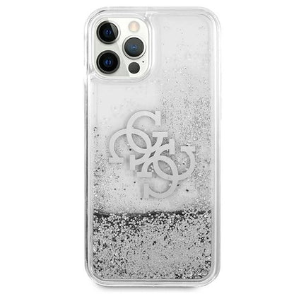 Guess GUHCP12LLG4GSI iPhone 12 Pro Max 6.7" silver/silver hardcase 4G Big Liquid Glitter_2