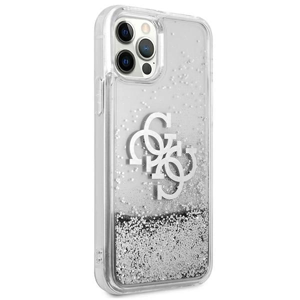 Guess GUHCP12LLG4GSI iPhone 12 Pro Max 6.7" silver/silver hardcase 4G Big Liquid Glitter_3