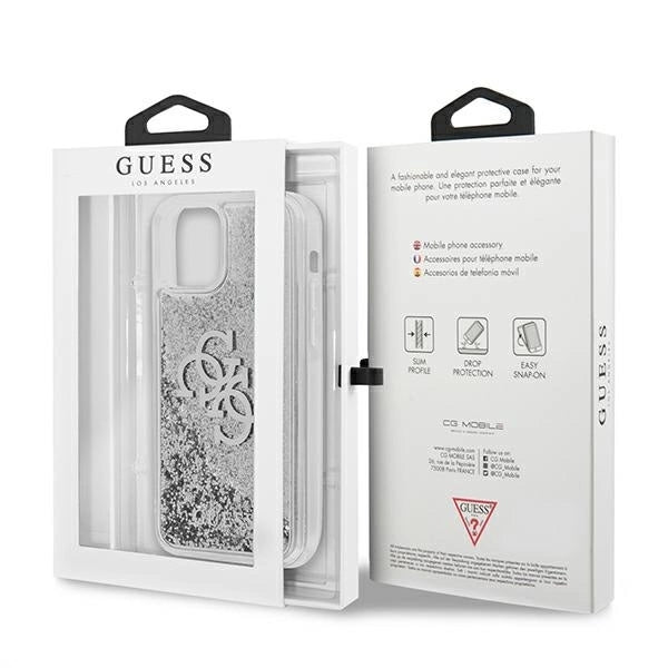 Guess GUHCP12LLG4GSI iPhone 12 Pro Max 6.7" silver/silver hardcase 4G Big Liquid Glitter_7
