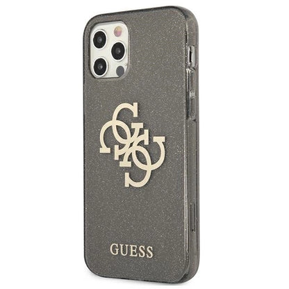 Guess GUHCP12LPCUGL4GBK iPhone 12 Pro Max 6.7" black/black hard case Glitter 4G Big Logo_1