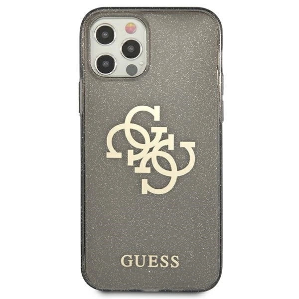 Guess GUHCP12LPCUGL4GBK iPhone 12 Pro Max 6.7" black/black hard case Glitter 4G Big Logo_2