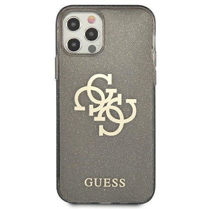 Guess GUHCP12LPCUGL4GBK iPhone 12 Pro Max 6.7" black/black hard case Glitter 4G Big Logo_2