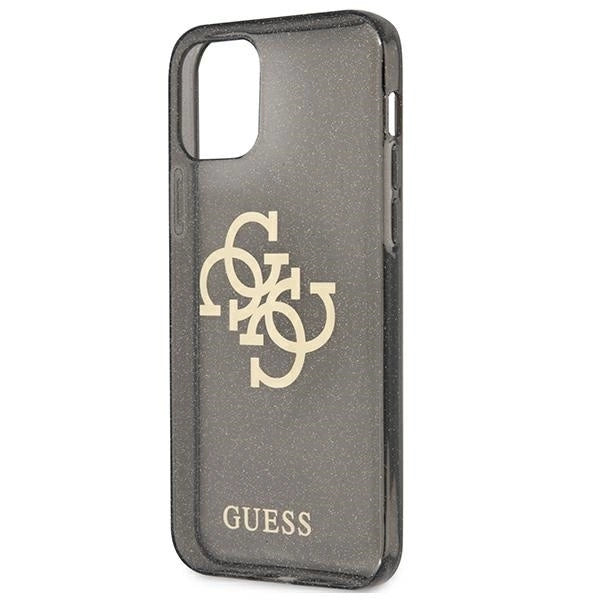 Guess GUHCP12LPCUGL4GBK iPhone 12 Pro Max 6.7" black/black hard case Glitter 4G Big Logo_5