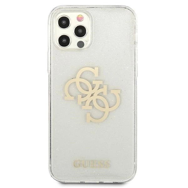 Guess GUHCP12LPCUGL4GTR iPhone 12 Pro Max 6.7&quot; transparent hard case Glitter 4G Big Logo_2