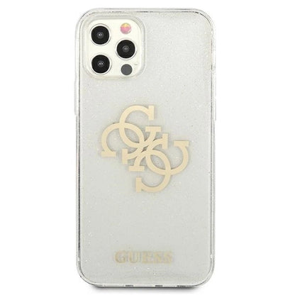 Guess GUHCP12LPCUGL4GTR iPhone 12 Pro Max 6.7&quot; transparent hard case Glitter 4G Big Logo_2