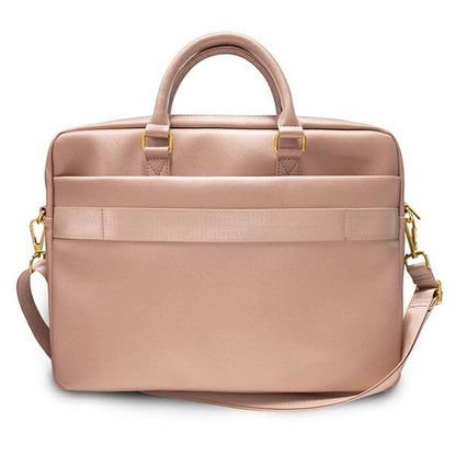 Guess Saffiano Script 16" Laptop Bag - Pink_2