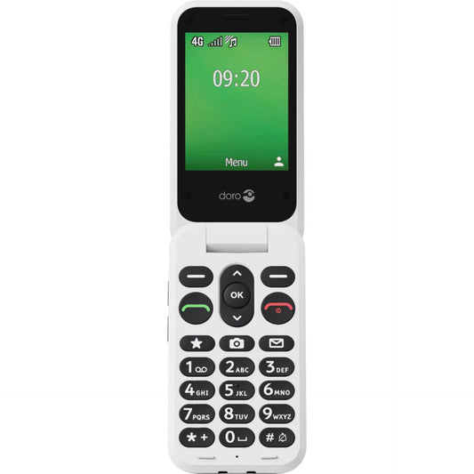 Telemóvel Doro Leva E22 4G Flip Preto e Branco
