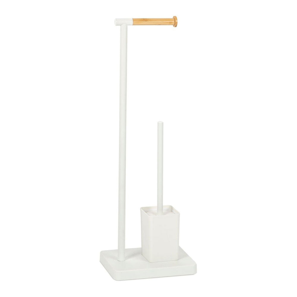 Suporte papel higienico + piaÃ§aba metal branco ba72127 andrea house_0