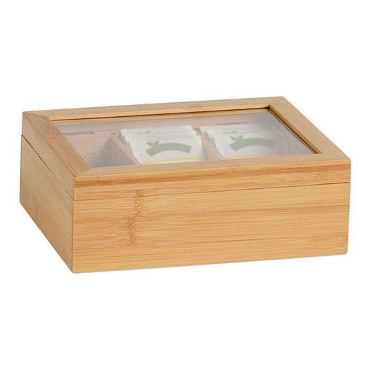 Caixa de infusÃ£o em bambu 21x16x7,5cm cc73015 andrea house_0