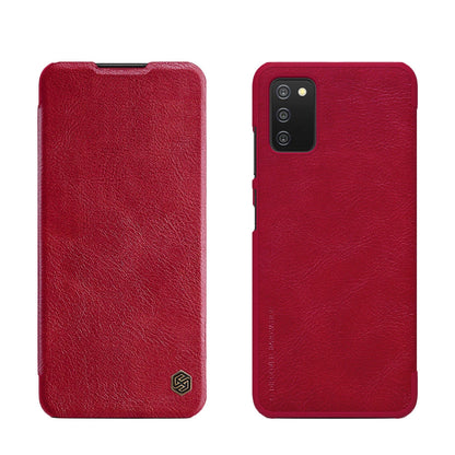 Nillkin Qin leather holster case for Samsung Galaxy A03s red_0