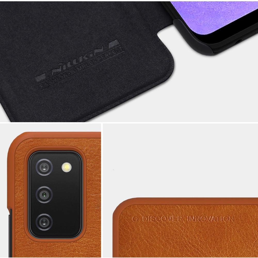 Nillkin Qin leather holster case for Samsung Galaxy A03s red_12