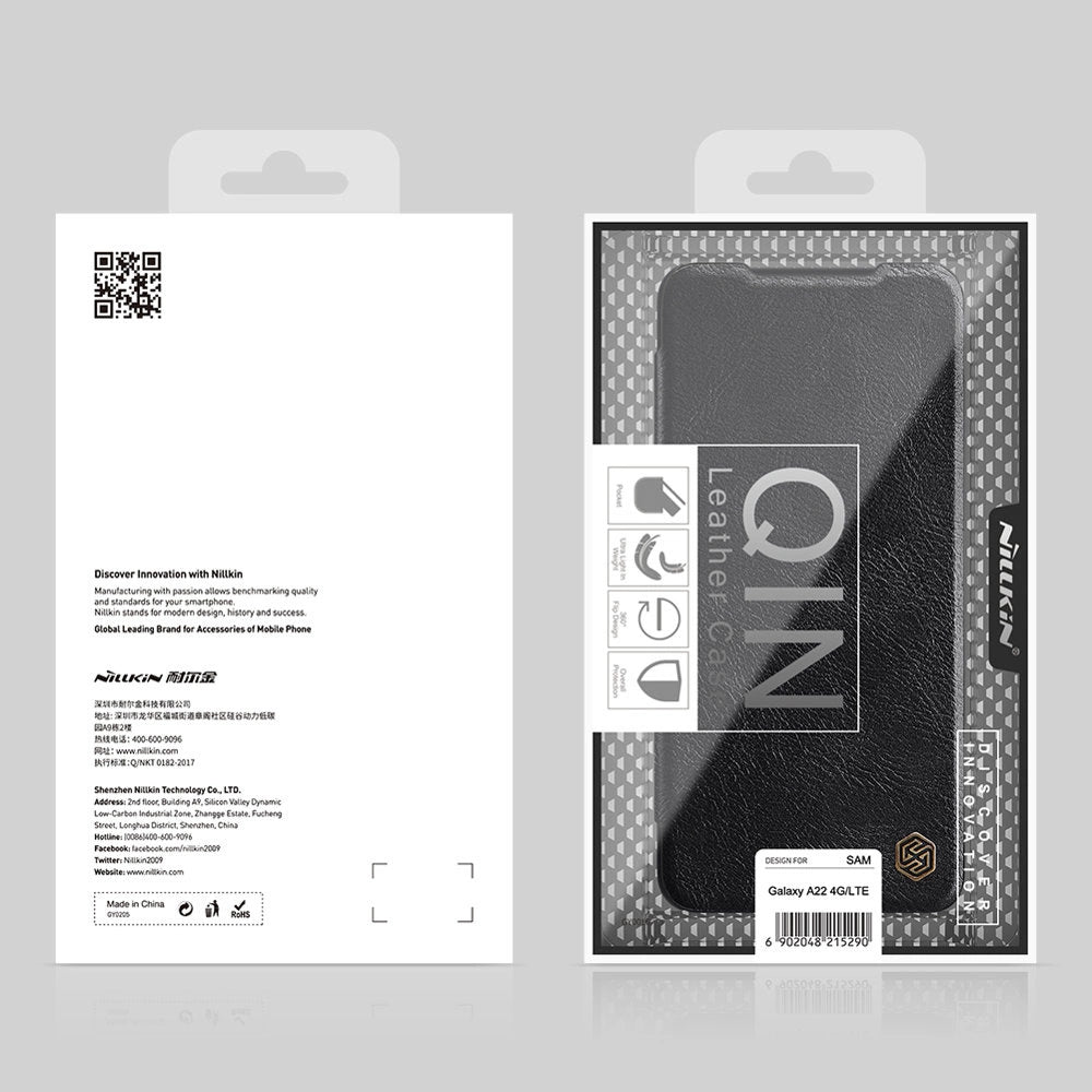 Nillkin Qin leather holster case for Samsung Galaxy A22 4G black_4