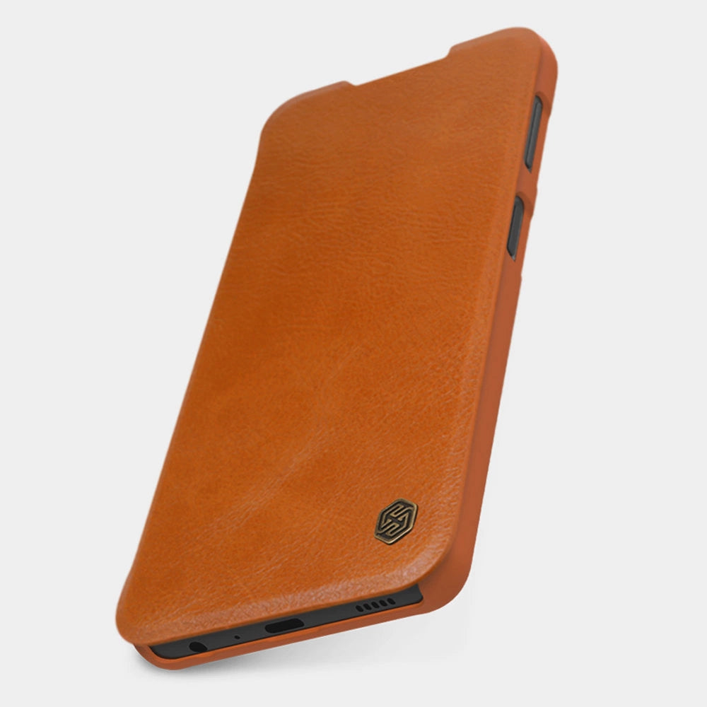 Nillkin Qin leather holster case for Samsung Galaxy A22 4G brown_15
