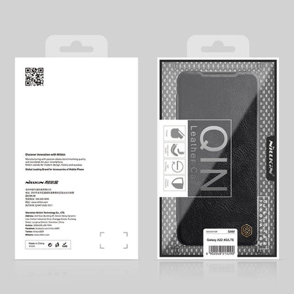 Nillkin Qin leather holster case for Samsung Galaxy A22 4G brown_5