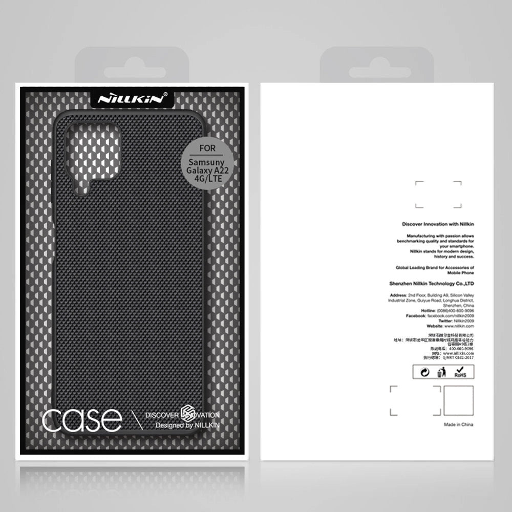 Nillkin Textured Case durable reinforced case with gel frame and nylon back for Samsung Galaxy A22 4G black_4
