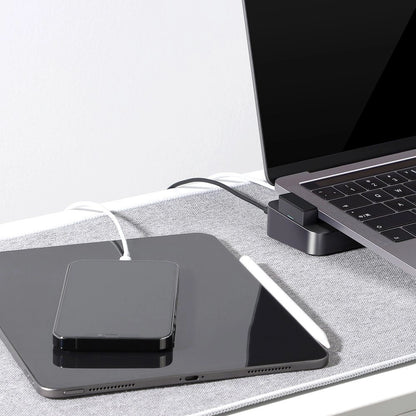 Joyroom HUB S-H121 USB-C - USB-A 3.0 / RJ45 / HDMI / USB-C / Thunderbolt cradle for MacBook Pro - gray_10