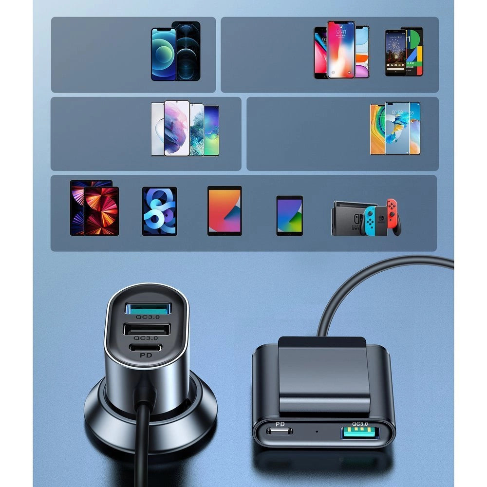 Joyroom car charger 2xPD + 2xQC3.0 72W 1.5m black (JR-CL05)_9