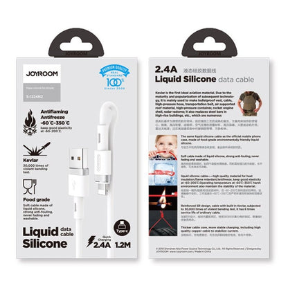 Joyroom Liquid Silicone Data Cable N2 USB-A / Lightning 2.4A 1.2m - White_3