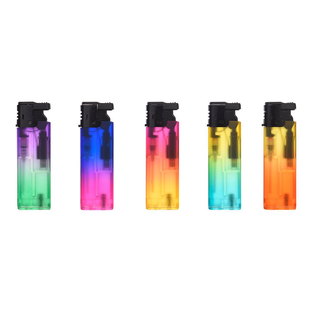 Isqueiro eletrÃ³nico spray Ã  prova de vento gradiente, cores sortidas euro/u_0