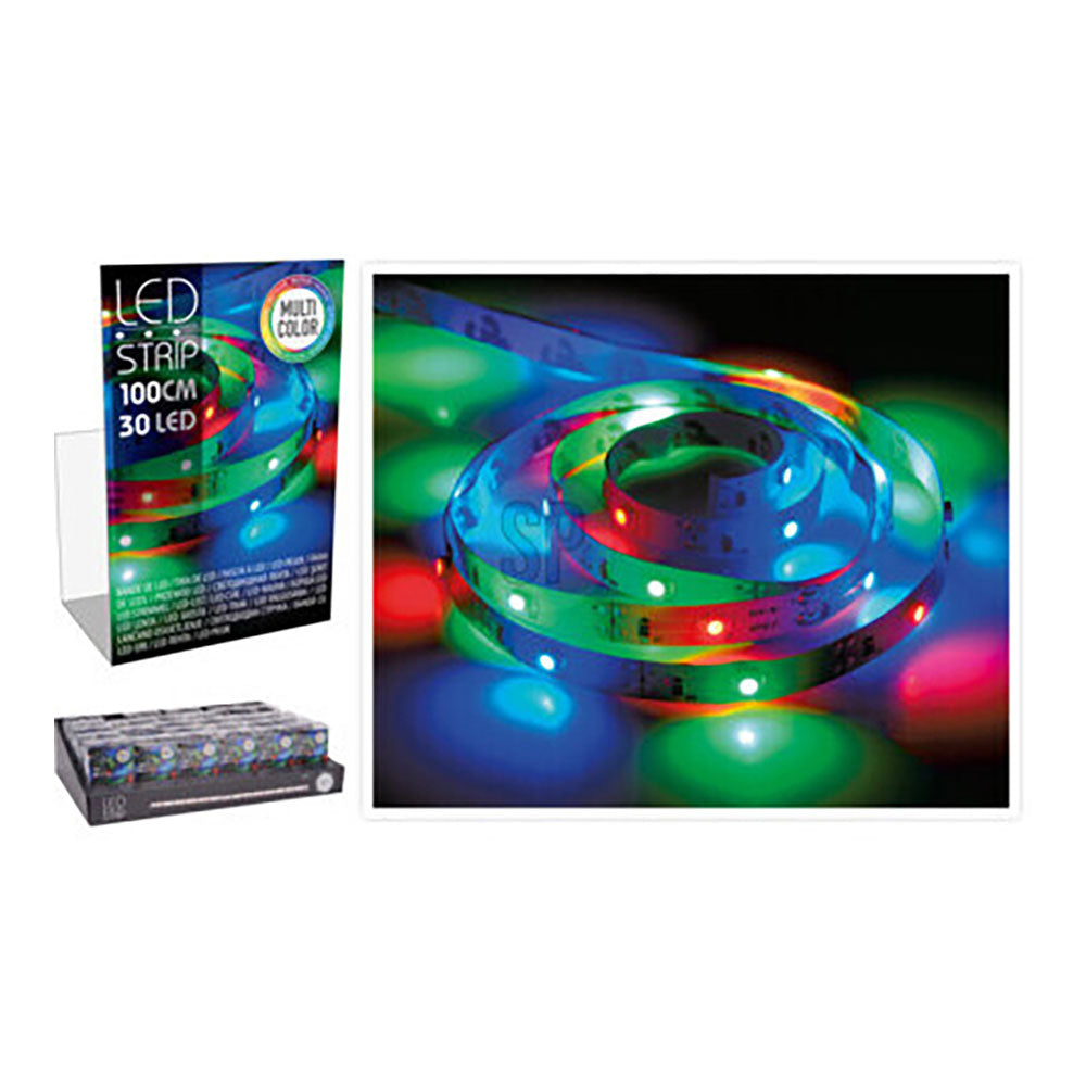Tira de led 1m 30 leds multicor, ax5322620, basics_0